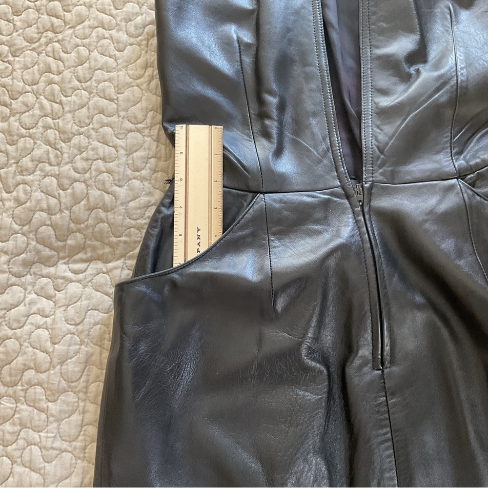 Black Leather Halter Dress - Picture 10 of 16